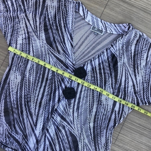 JM Collection Black and white blouse NEW - Picture 9 of 10